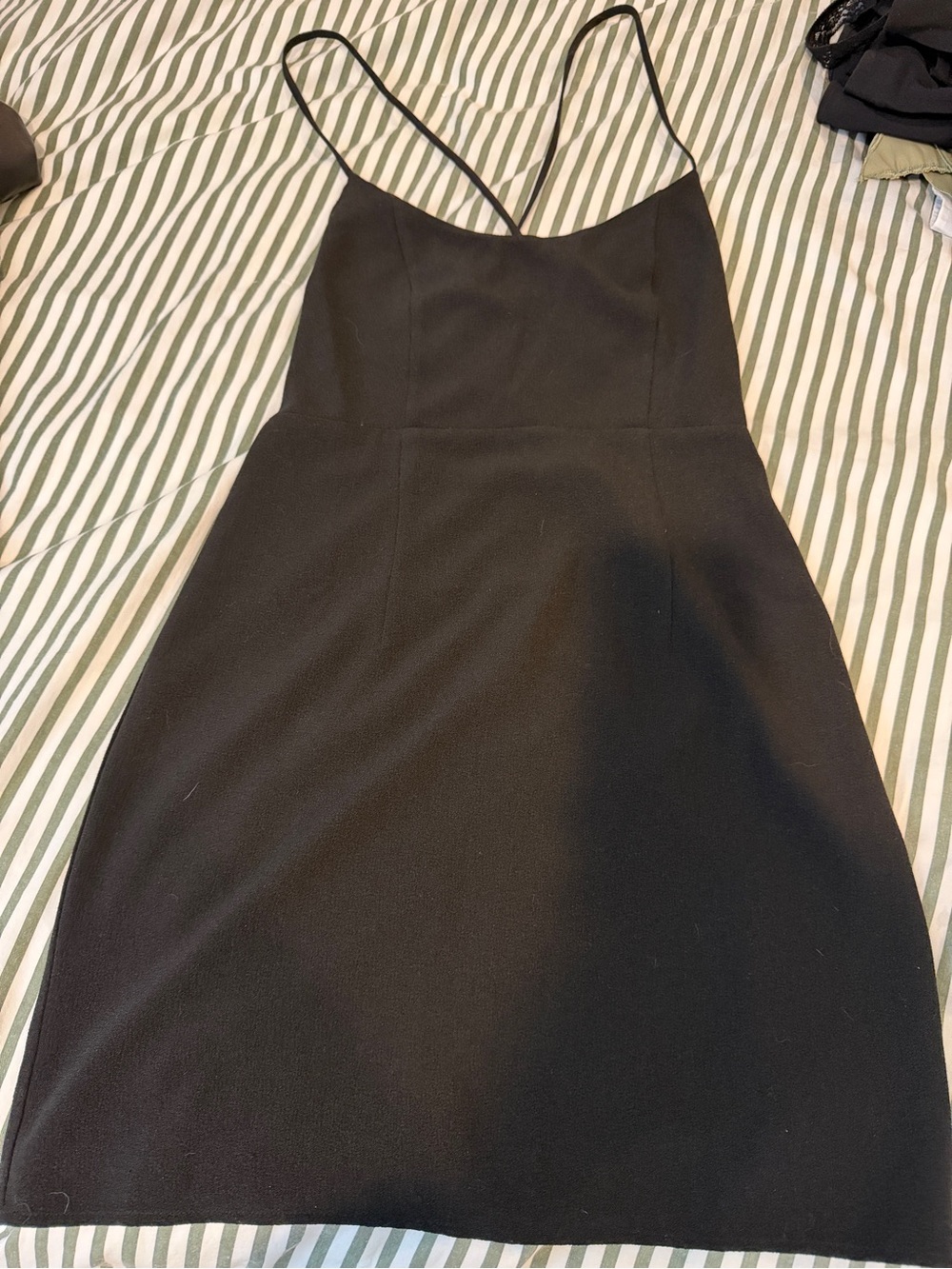 Tobi Black Spaghetti-Strap Mini Dress
